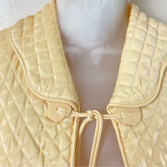 Vintage Barbizon Satin Quilted Bed Jacket 1950's Puffett - Picture 4 of 17